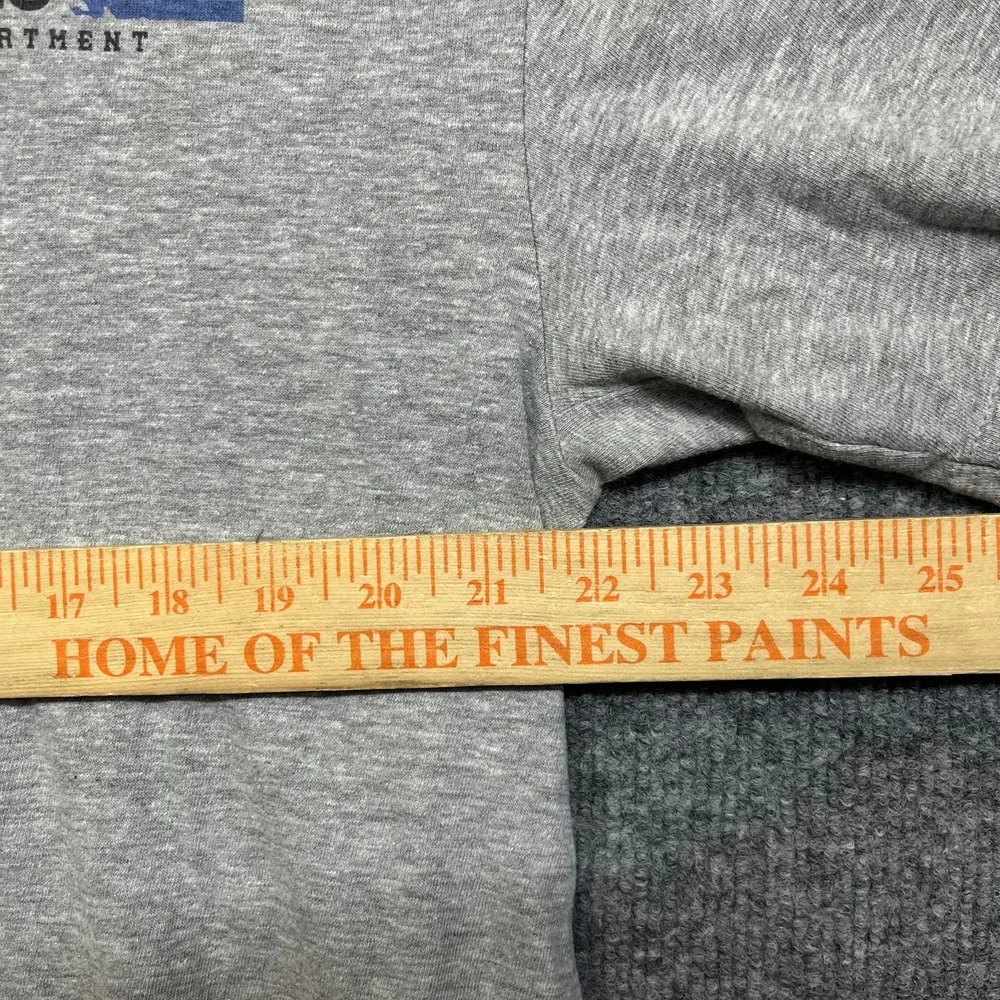 Adidas T-Shirt Men's Gray Graphic Logo Crewneck Short Sleeve Classic - Large